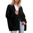 thumbnail image 2 of BSDJILFG Cardigans for Women Plus Size Chunky Sweater New Fall Dressy Button Up Cable Knit Loose Fit Cardigan ,Sizes S-3XL, 2 of 9