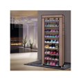 thumbnail image 1 of Fabric Shoe Rack, 10 Layers and 9 Grids, Removable Cover, (58 x 29 x 160)cm (L x W x H), Brown, 1 of 4