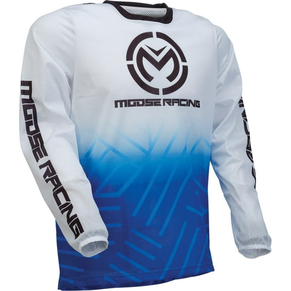 Moose Racing Sahara Mens MX Offroad Jersey Blue/White MD