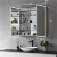 thumbnail image 2 of Pemberly Row 36" Clear Glass Surface-Mount/Recessed LED Mirror Medicine Cabinet, 2 of 15