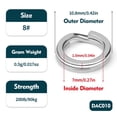 thumbnail image 1 of Outdoor Fishing Stainless Steel Fishhook Connector, Nine Sizes Available, 1 of 10