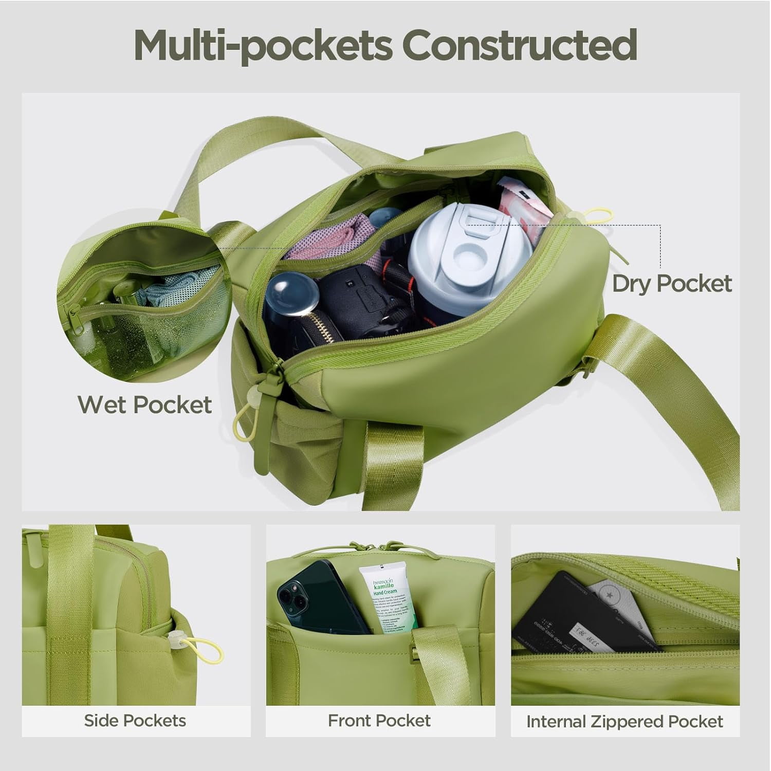 Bag for Women Girls Small Gym Tote Bag with Wet Compartment Waterproof Travel Duffle Bag Cute Workout Sport Bag