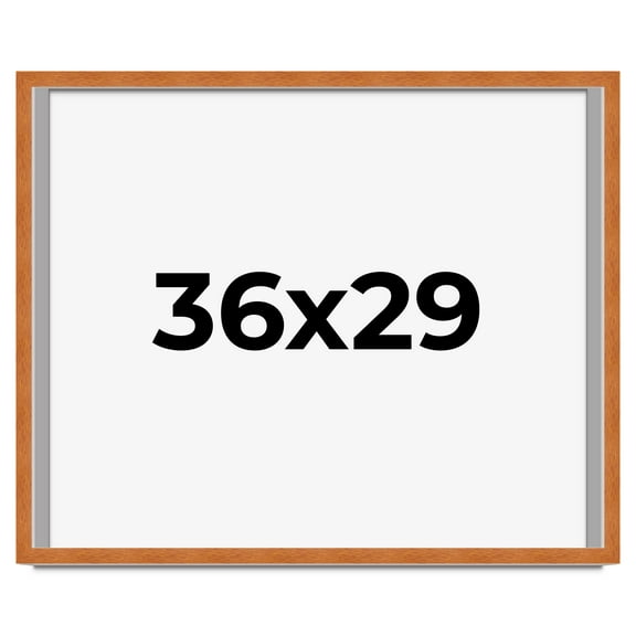 36x29 Shadow Box Frame Brown | 0.875 Inches Deep Real Wood Contemporary Shadowbox Display Frame |