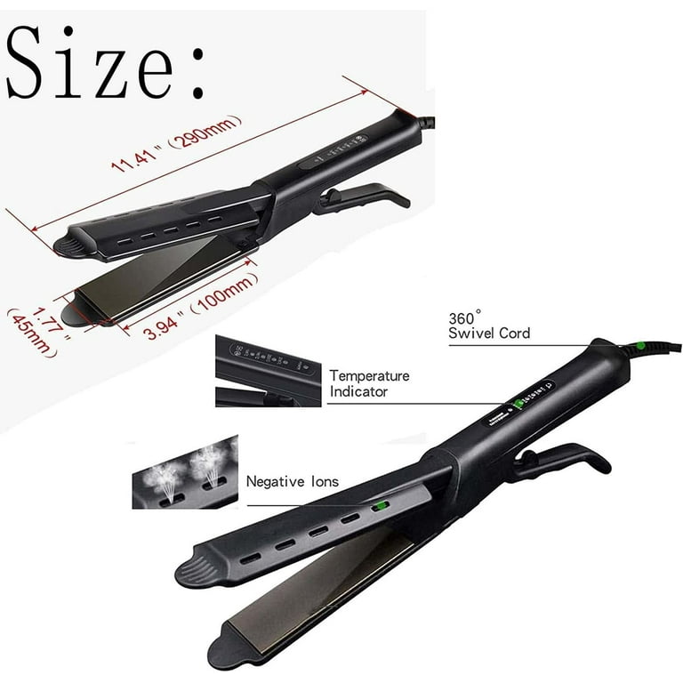 Ceramic Tourmaline Ionic Flat Iron Hair Straightener 2024 NEW Adjustable Temperature for All Hair Types Dry and Wet Use