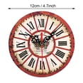thumbnail image 1 of Vintage Wall Clock, MDF Material, Round Shape, Fashionable Patterns, Ecofriendly, Black Hour and Minute Hands, Red Second Hand,  on Wall or Stand on Table, 1 of 3