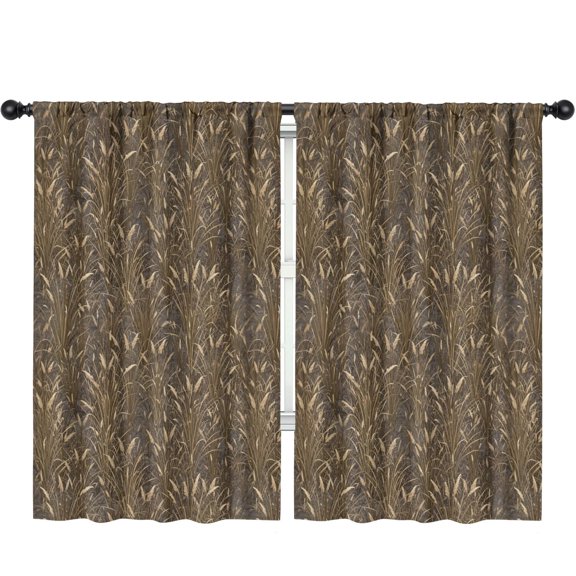 Blackout Kids Curtains,Camo and Grass Brown Pattern Children's Insulated Curtains Set Of 2,Bedroom Essentials,Toddler Room Decor 52"x84"