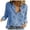 Blue, variant on Yuncity Womens Linen Tops Lapel Button Down Shirt Star Print Long Sleeve Loose Casual Tops S-2Xl