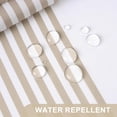 thumbnail image 6 of Shower Curtain, Washable Cloth Khaki Shower Curtain with 12 Shower Curtain Hooks, Fabric Khaki and White Striped Shower Curtain Sets, Farmhouse Bathroom Shower Curtain, 72x72 Inches, 6 of 6