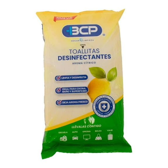 Toallitas Desinfectantes Prichos Cítricas 50 Piezas 15x9x3.5 cm