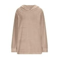 thumbnail image 5 of Craaazy Women's Cozy Fuzzy Hoodies Oversized Long Sleeve Pullover Long Tops Gifts, 5 of 9