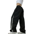 thumbnail image 4 of SAYOO Women Baggy Hip Hop Pants 90s Athletic Graphic Drawstring Loose Jogger Cinch Bottom Sweatpants Streetwear, 4 of 9