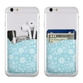 thumbnail image 5 of YFYANG Universal Adhesive Cell Phone Card Holder, Blue Christmas Snowflakes Leather Cell Phone Wallet Sticker, 5 of 6