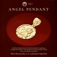 thumbnail image 3 of 14K Yellow Gold Angel Charm Pendant with 0.9mm Singapore Chain Necklace - 18", 3 of 7