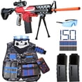 thumbnail image 1 of Vioofun Pistola De Juguete Para Pistolas Nref Balas Rifle De Francotirador Automático -3 Modos De Juguete De Espuma Con Chaleco Táctico Bípode 2 Clips Y 150 Dardos Juguetes Eléctricos Para Adultos Niñ, 1 of 5