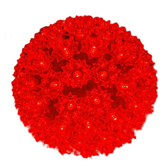 Novelty Lights 100 Light Outdoor Christmas LED Starlight Sphere, Red, 7.5" Diameter