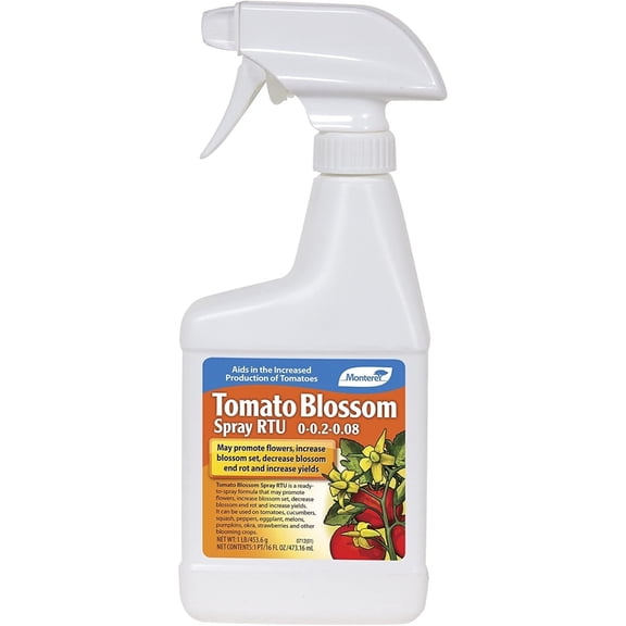 Monterey Premium Blossom Tomato and Bloom Crop Fertilizer Spray, 16 oz, with Zinc and Calcium
