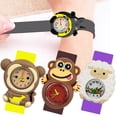 thumbnail image 2 of Gato de dibujos animados/oveja/mono reloj niños Snap on Slap relojes de pulsera niños lindo Panda niños reloj juguetes para chico niño niña regalo Gao Jinjia LED, 2 of 2