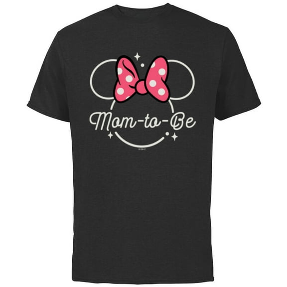 Disney Minnie Mouse Mom-to-Be Head Icon Magic Mother’s Day - Short Sleeve Cotton T-Shirt for Adults - Customized-Royal Heather