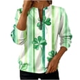 thumbnail image 3 of TaTaai Ladies St. Patrick's Day Fashion Print Loose Round Neck Sweatshirt Long Sleeve Casual Top Soft Comfortable for Daily Home Office Streetwear Gift, 3 of 5