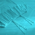 thumbnail image 5 of 4 Piece Corner Ruffle Sheet Set, 6" Inch Corner Ruffle On Flat Sheet And Pillowcases, 15 Inch Deep Pocket, 100% Egyptian Cotton, 800 TC, Queen Size, Solid Turquoise Blue, 5 of 6