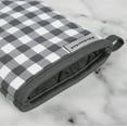 thumbnail image 4 of KitchenAid Gingham Oven Mitt 2-Pack Set, Charcoal Grey, 7"x13", 4 of 5