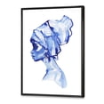 thumbnail image 3 of Designart 'Afro American Woman Blue Fashion Portrait' Modern Framed Canvas Wall Art Print, 3 of 5
