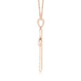 thumbnail image 2 of ANGARA Natural Diamond Cross & Sideways Infinity Pendant in 14K Rose Gold for Women (Size-1.65mm| Color-G| Clarity-VS2) | Anniversary, Jewelry Gift for Women | Natural Diamond Necklace, 2 of 8