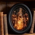 thumbnail image 6 of Boho Vintage Sun Round Wall Art Decor Framed, Neutral Sunrise Mountain Woodland Canvas Wall Art Prints Artwork, Gothic Moody Wall Hanging Door Decor for Bedroom Living Room, 6 of 6