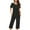 Black, variant on Xunlbb Womens Plus Size Pajamas Women Casual Round Neck Short Sleeve Blouse Fashion Pants Pajamas Suit Gift for Women S-3XL