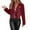 Wine, variant on Jackets for Women Faux Suede Cropped Long Sleeve Casual Zipper Biker Moto Slim Fit With Pocket Light Weight Jacket