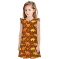 thumbnail image 1 of Balery Dinosaurs and Leaves Camisón de princesa para niñas, pijama de algodón con mangas abullonadas, suave y bonito.-Small, 1 of 6