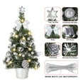 thumbnail image 6 of Mini Christmas Tree, 18" Artificial Small Christmas Tree with LED String Lights, Tabletop Christmas Tree with Pine Cones Christmas Balls Ornaments for Christmas Decorations, 6 of 9