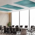 thumbnail image 3 of 2 Pack Ethnic Style Fluorescent Light Covers for Ceiling Lights Abstract Floral Turquoise Gradual Magnetic Ceiling Light Covers Overhead Light Filters for Office Classroom Home, 3 of 9