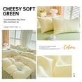 thumbnail image 3 of Solid Color Washed Cotton One Piece Duvet Cover 78.7x90.5in Cheese Tender Green Model, 3 of 4