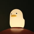 thumbnail image 2 of 1 lámpara de noche, lámpara de noche de pato mudo, linda lámpara de silicona con tacto de mascota de dibujos animados lindo, lámpara de noche de noche para niños con ambiente para dormir, lámpara de JAMW Sencillez, 2 of 5