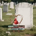 thumbnail image 4 of Cemetery Decorations for Grave, Cardinal Memorial Plaque Metal Garden Stake, Outdoor Graveside Sign Marker for Remembrance, Sympathy Gift for Loss of Loved One, 4 of 8