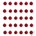 thumbnail image 2 of Nearly Natural Red Plastic Holiday Christmas 2.5" Shatterproof Ornament Set, 30 Count, 2 of 4