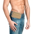 thumbnail image 6 of Yucurem Men Belt Pack Canvas Wallet Pouch Phone Holder Sports Outdoor Bag (Khaki) Chest bag waist bag (Khaki), 6 of 9
