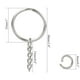 thumbnail image 4 of Anillo de llavero de metal dividido piezas 50 llaveros con anillo de salto abierto de 25 mm y conector Haga su propio llavero, 4 of 5