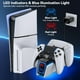 thumbnail image 4 of Estación de carga para mandos PS5 con adaptador de CA rápido de 5 V/3 A para mandos PS5 y Edge, cargador doble para PS5 con 9 LED RGB Accesorios PS5 para mandos PS5, estación de carga PS5, 4 of 6