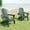 Green, variant on FOOWIN HDPE Folding Adirondack Chair, Fire Pit Chairs with Cup Holder, Grey