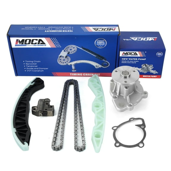MOCA AUTOPARTS Timing Chain Kit with Water Pump Fit for 2006-2010 Hyundai Sonata 2.4L & 2008-2012 Mitsubishi Lancer 2.0L