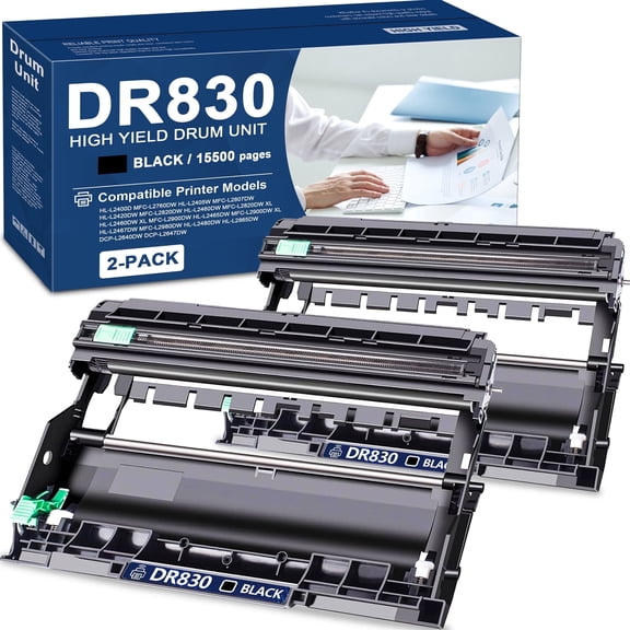 DR830 Drum Unit Compatible for Brother DR-830 TN830 for HL-L2405W HL-L2400D HL-L2460DW HL-L2465DW HL-L2480DW DCP-L2640DW MFC-L2820DWXL Printer