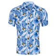 thumbnail image 3 of Camisas De Franela Para Hombre Hombres Casual Manga corta Primavera Verano Cuello en V Camisas impresas en 3D Botones de moda Top Blusa Camisas (H, XXL), 3 of 4