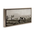 thumbnail image 3 of Stupell Industries Dust Up Horse Stampede Brown Framed Floater Canvas Wall Art, design by Danita Delimont, 14 x 31, 3 of 9