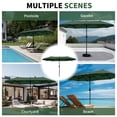thumbnail image 5 of Autlaycil 13ft Patio Umbrella with Crank System and Sturdy Ribs, Sun Protection for Garden, Deck, Poolside, Outdoor - Green, 5 of 7