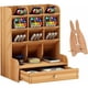 thumbnail image 1 of Organizador de bolígrafos de madera, caja multifuncional para portalápices, papelería de escritorio, fácil montaje, almacenamiento de suministros de arte para el hogar y la Oficina, 1 of 5