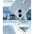 thumbnail image 3 of for iPhone 14 Plus Case with Screen Protector + Camera Lens Protector, [Non-Yellowing] Clear Glitter Protective Shockproof Phone Case for Women Girls, 6.7 Inch - Sparkle Clear, 3 of 13