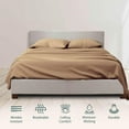 thumbnail image 2 of 800-TC Level of Softness - Extra Soft Cooling Sheets for Hot Sleepers and Night Sweats [Twin Sleeper Sofa Taupe Solid] Fit Up To 8" inches Deep Pocket., 2 of 5