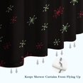 thumbnail image 6 of Black Christmas Star Pattern Shower Curtain 72"x72" ,Bathroom Decorative Shower Curtains Set with 12 Hooks,Modern Waterproof Washable Shower Curtain, 6 of 6